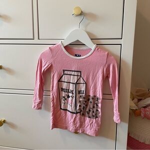 Kickee Pants Pink Pajama Top Size 3T